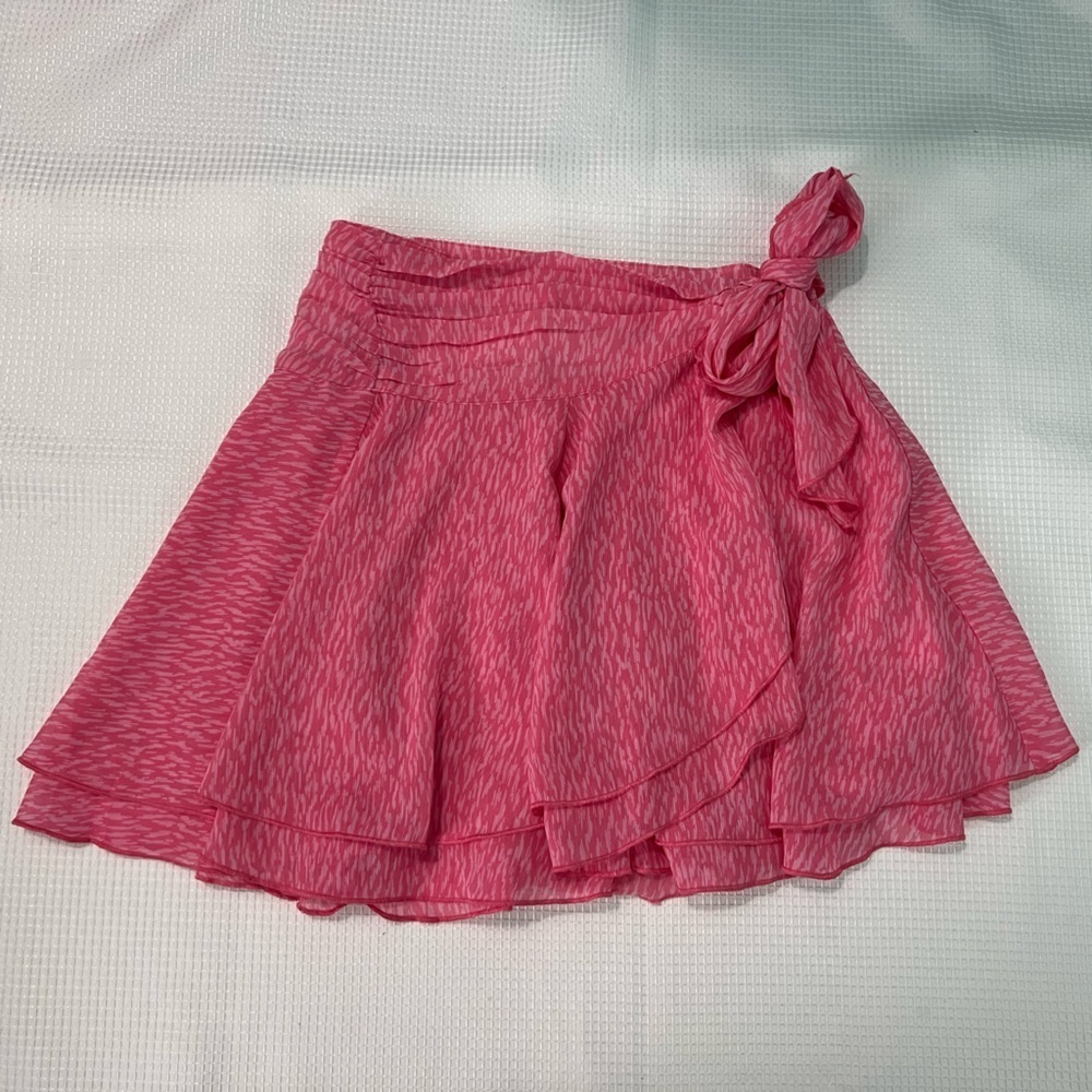 💌 Aerie Pink Tie Flowy Skirt - Picture 3 of 7